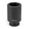 Grey Pneumatic 3041MD Socket 3/4" Drive x 41mm Hex Size, 95mm Deep Length, Impact Socket, Type III Shape