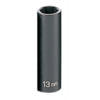 Grey Pneumatic 1013MD Socket 3/8" Drive x 13mm Hex Size, 65mm Deep Length, Impact Socket, Type II Shape