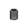 Grey Pneumatic 1024R Socket 3/8" Drive x 3/4" Hex Size, 1.18mm Length, Impact Socket, Type II Shape