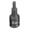 Grey Pneumatic 1906M Socket Driver Bit 3/8" Drive x 6mm Hex Size, 50mm Length, Impact Socket Driver Bit