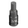 Grey Pneumatic 1914F Socket Driver Bit 3/8" Drive x 7/16” Hex Size, 1.97mm Length, Impact Socket Driver Bit