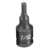 Grey Pneumatic 1907F Socket Driver Bit 3/8" Drive x 7/32” Hex Size, 1.97mm Length, Impact Socket Driver Bit