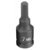 Grey Pneumatic 1907M Socket Driver Bit 3/8" Drive x 7mm Hex Size, 50mm Length, Impact Socket Driver Bit