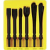 Grey Pneumatic CS106 Air Hammer Chisel Set 6-Piece, 0.401 Shank Exhaust & Muffler Service Impact Chisel Set with Storage Tray