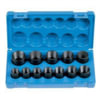 Grey Pneumatic 2300K Wheel Installation Kit 12-Piece, 1/2" Drive, #5 to #18 Size, Damaged Nut Remover Impact Sockets, with