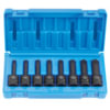 Grey Pneumatic 1300T Socket Driver Bit Set 8-Piece 1/2" Drive, T30-T70 Size, Internal Star Impact Socket Driver Bit Set, with