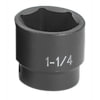 Grey Pneumatic 2040R Socket 1/2" Drive x 1-1/4" Hex Size, 1.57 mm Length, Impact Socket, Type III Shape