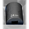 Grey Pneumatic 2124M Socket 1/2" Drive x 24mm 12-Point Size, 45mm Length, Impact Socket, Type II Shape
