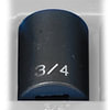 Grey Pneumatic 2124R Socket 1/2" Drive x 3/4" 12-Point Size, 1.5mm Length, Impact Socket, Type II Shape