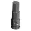 Grey Pneumatic 2924F Socket Driver Bit 1/2" Drive x 3/4" Hex Size, 2.95mm Length, Impact Socket Driver Bit