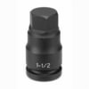 Grey Pneumatic 4936M Socket Driver Bit 1" Drive x 55mm 12-Point Size, 84mm Length, Impact Socket, Type III Shape