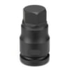 Grey Pneumatic 4941M Socket Driver Bit 1" Drive x 55mm 12-Point Size, 84mm Length, Impact Socket, Type III Shape