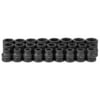 Grey Pneumatic 9026M Socket Set 26-Piece, 1" Drive 6-Point, 19mm to 44m Length, Impact Socket Set, with Metal Case