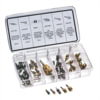 Mastercool 91337 A/C Service Valve Core Tool 51-Pieces R12, R134a, and R1234yf Valve Core Repair Kit with Remover Tool