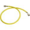 Mastercool 90264-72 A/C System Charging Hose 72" Yellow Standard Pressure Charging Hose with Manual Shut-Off Ball Valve
