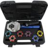 Mastercool 71500-A Hydraulic Hose Crimper Hydra-Krimp Hand-Held Hydraulic Hose Crimping Tool Kit with 7-Piece Die Set