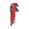Mayhew Tools 45053 Hex Key 9-Piece Metric Twisted Hex Key Hand Tool Set Long Shaft Forged S2 Steel with Plastic Holder
