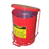Justrite 09100 Waste Carry Can Justrite 6 Gallon Oily Waste Can, Red - 09100