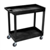 Luxor EC11-B Utility Cart Luxor® E-Series Plastic Utility Tub Cart, 2 Shelf, 35-1/4"Lx18"Wx36-1/4"H, Black