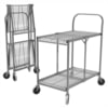 Luxor WSCC-2 Two-Shelf Collapsible Wire Utility Cart