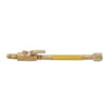 Mastercool 90264 A/C System Charging Hose Yellow 1/4" x 1/4" Straight Manual Shut-Off Valve