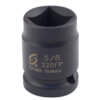 Sunex Tools 220FP Socket 5/8 in. x 1/2 in. Drive Female Pipe Plug Impact Socket in Black-Oxide Chrome Molybdenum Alloy Steel