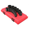 Sunex Tools 2650 Socket Set 13-Piece 1/2 in. Drive 6-Point Standard SAE Impact Socket Set in Chrome Molybdenum with Storage