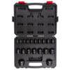 Sunex Tools 2640 Socket Set 19-PC 1/2 in. Drive Fractional SAE Impact Socket Set in Chrome Molybdenum with Radius-Corner