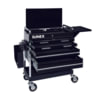 Sunex Tools 8045BK Utility Cart Sunex® Tools Professional 5-Drawer Black Tool Cart W/ Locking Top, 27"H