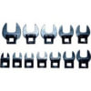 V8 Hand Tools 7412 Wrench Set 12-Pieces Metric Open End Crowfoot Wrench Set, 3/8-Inch Drive, 8mm to 19mm