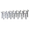 V8 Hand Tools 9515 Wrench Set Wrench Set - Single Open End 15 Piece, Drop-Forged Steel, Polished, Red Case