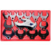 V8 Hand Tools 7814 Wrench Set 14-Pieces SAE Jumbo Open End Crowfoot Wrench Set, 1/2-Inch Drive, 1-1/16 to 2 Inch