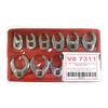 V8 Hand Tools 7311 Wrench Set 11-Pieces SAE Flare Nut Crowfoot Wrench Set, 3/8-Inch Drive