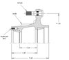 Webb 10209--N Wheel Hub Hub - 10 Stud, with 11.25 Dia. Bolt Circle, Outboard Drum (3/4"-16) Stud