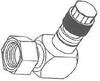 MEI 5558 A/C O-Ring Airsource Retrofit Adapter-1/4"90D Red
