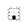 Triangle Suspension AS-4325 Suspension Air Spring Kit Triangle Air Spr - Triple Conv., Triangle Bellows # 6319, ContiTech