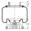 Triangle Suspension AS-8344 Suspension Air Spring Kit Triangle Air Spr - Rolling Lobe, Triangle Bellows # 6362, ContiTech