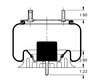 Triangle Suspension AS-8479 Suspension Air Spring Kit Triangle Air Spr - Rolling Lobe, Triangle Bellows # 6368, ContiTech
