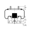Triangle Suspension AS-8453 Suspension Air Spring Kit Triangle Air Spr - Rolling Lobe, Triangle Bellows # 6390, ContiTech