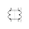 AS-4368 by TRIANGLE SUSPENSION - Triangle Air Spr - Double Conv., Triangle Bellows # 6316, ContiTech Bellows # FD 330-22