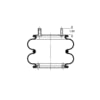 Triangle Suspension AS-4343 Suspension Air Spring Kit Triangle Air Spr - Double Conv., Triangle Bellows # 6316, ContiTech
