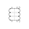 Triangle Suspension AS-4439 Suspension Air Spring Kit Triangle Air Spr - Triple Conv., Triangle Bellows # 6335, ContiTech