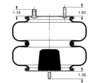 AS-4549 by TRIANGLE SUSPENSION - Triangle Air Spr - Double Conv., ContiTech Bellows # FD 330-30