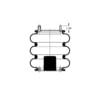 Triangle Suspension AS-4466 Suspension Air Spring Kit Triangle Air Spr - Triple Conv., Triangle Bellows # 6334, ContiTech