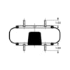 Triangle Suspension AS-4517 Triangle Air Spr - Single Conv., Triangle Bellows # 6326 , ContiTech Bellows # FS 530-14