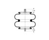 Triangle Suspension AS-4505 Suspension Air Spring Kit Triangle Air Spr - Double Conv., Triangle Bellows # 6325, ContiTech