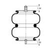 AS-4706 by TRIANGLE SUSPENSION - Triangle Air Spr - Double Conv., ContiTech Bellows # FD 200-22