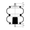 AS-4529 by TRIANGLE SUSPENSION - Triangle Air Spr - Double Conv., Triangle Bellows # 6332, ContiTech Bellows # FD 200-25