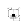 Triangle Suspension AS-8454 Suspension Air Spring Kit Triangle Air Spr - Rolling Lobe, Triangle Bellows # 6391, ContiTech