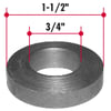 P110 by TRIANGLE SUSPENSION - Wshr,Lft Spg 1.5 Odx.75Id